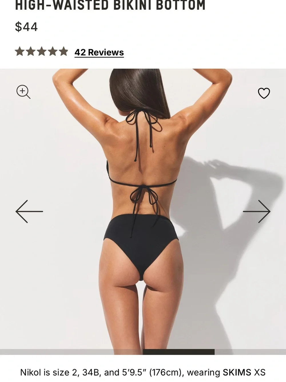 SKIMS Bright Red High-Cut Bikini Bottom